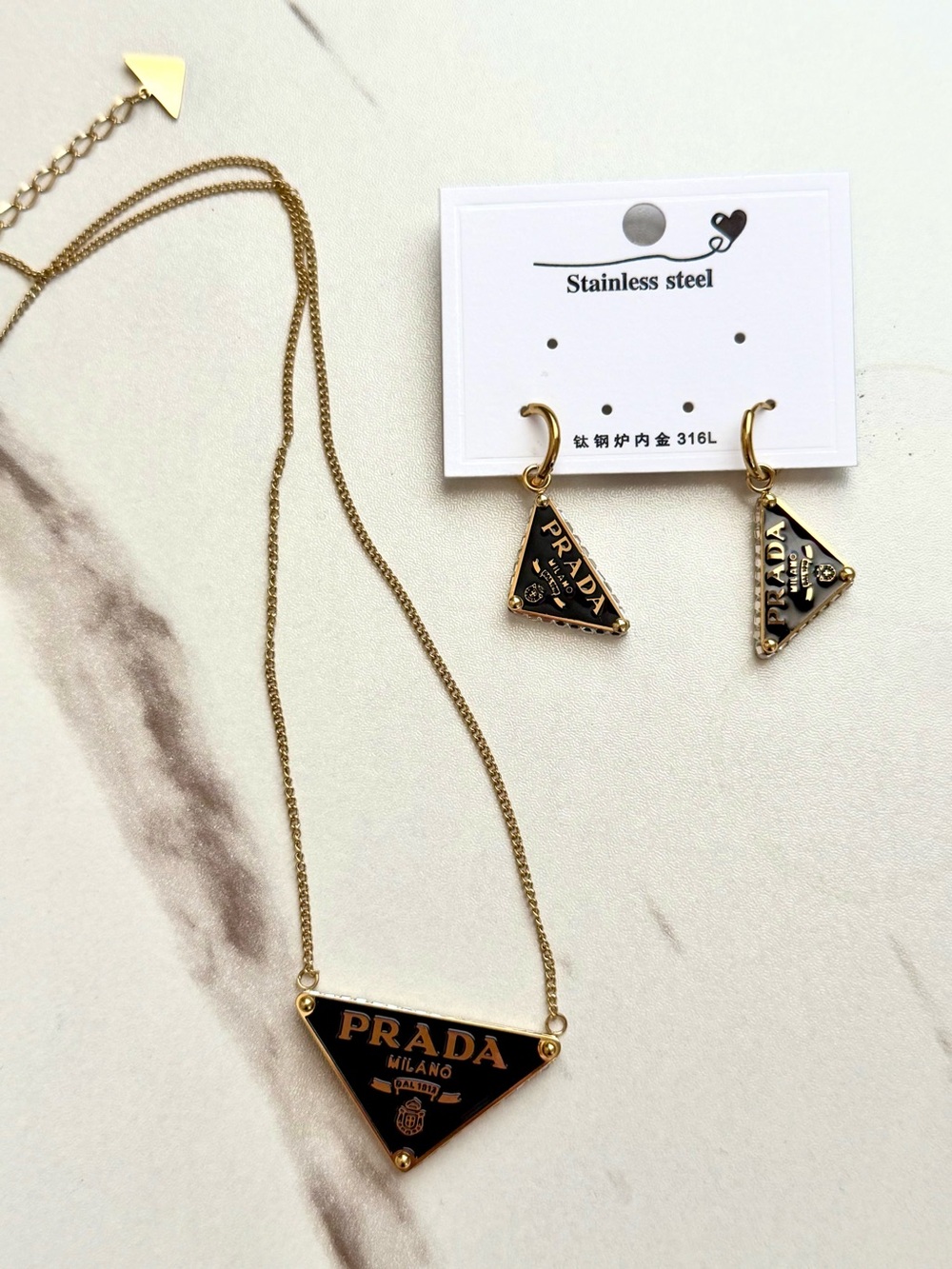 Prada Necklace and earrings set